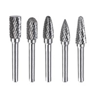 WAART Zestaw frezów trzpieniowych do metalu pilnik wykonany z węglika typy A1020, C1020, G1020, F1020, L1025, 5 szt