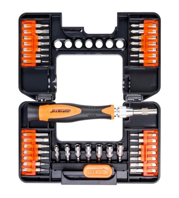 JUFISTO Zestaw końcówek wkrętakowych precyzyjnych z wkrętakiem 37 szt