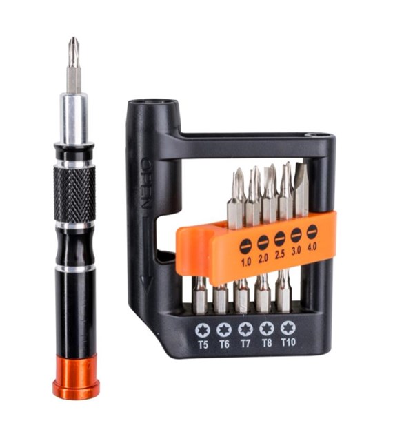 JUFISTO Zestaw końcówek wkrętakowych precyzyjnych z wkrętakiem 21 szt