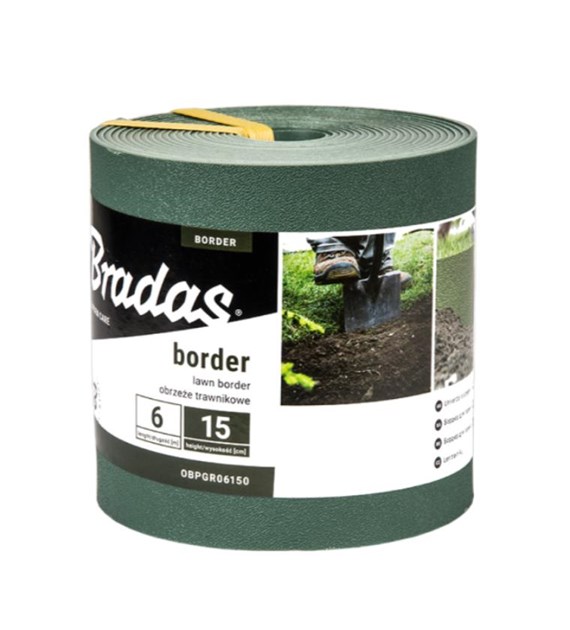 Obrzeże trawnikowe BORDER 6m x 15cm zielone