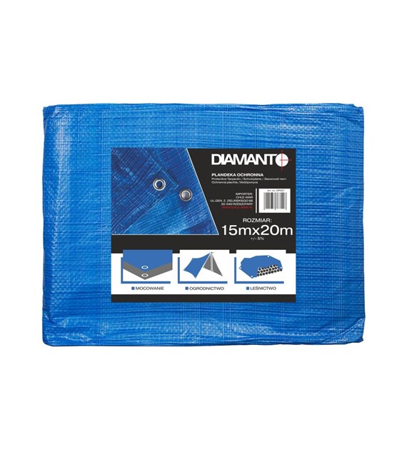 Plandeka niebieska 15 x 20m DIAMANTO