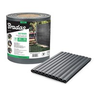 Taśma ogrodzeniowa 19cmx35m + klipsy 20szt, szara