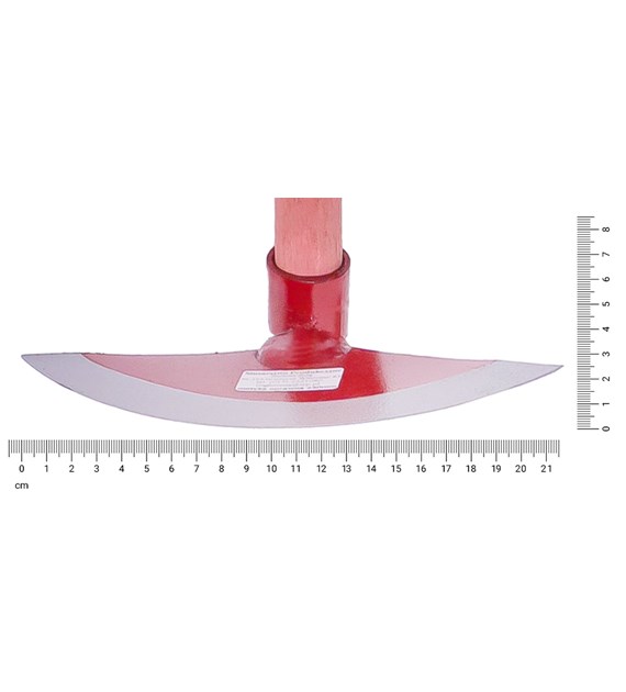 Motyczka CZERWONA oprawna półokrągła 220mm