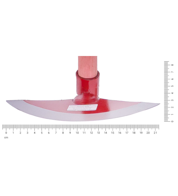 Motyczka CZERWONA oprawna półokrągła 220mm