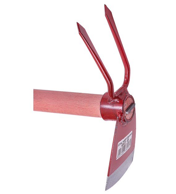 Motyczka CZERWONA oprawna 75mm+widełki