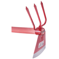 Motyczka CZERWONA oprawna trapezowa+widełki 98mm