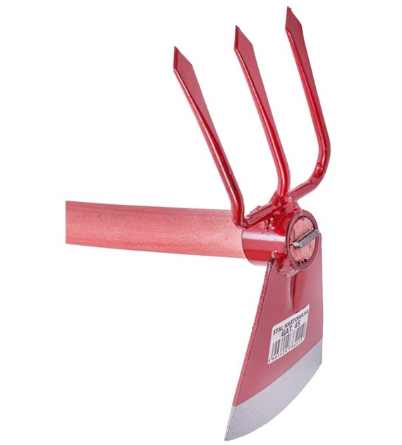 Motyczka CZERWONA oprawna trapezowa+widełki 98mm