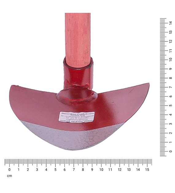Motyczka CZERWONA oprawna sercowa 160mm
