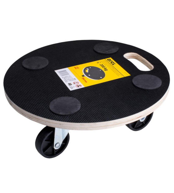 Platforma transportowa 380 mm udźwig 200 kg okrągła laminowana DREL