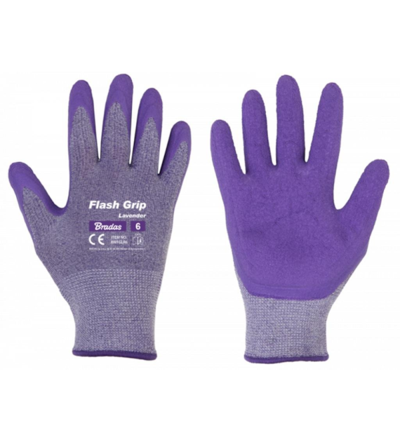 Rękawice ochronne FLASH GRIP LAVENDER lateks rozm. 8