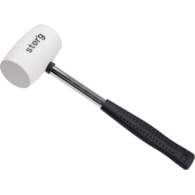 Młotek gumowy 250 g biała guma trzonek metalowy uchwyt gumowany