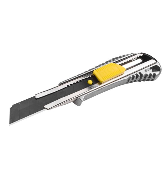 Nóż z ostrzem łamanym 18 mm metalowy korpus