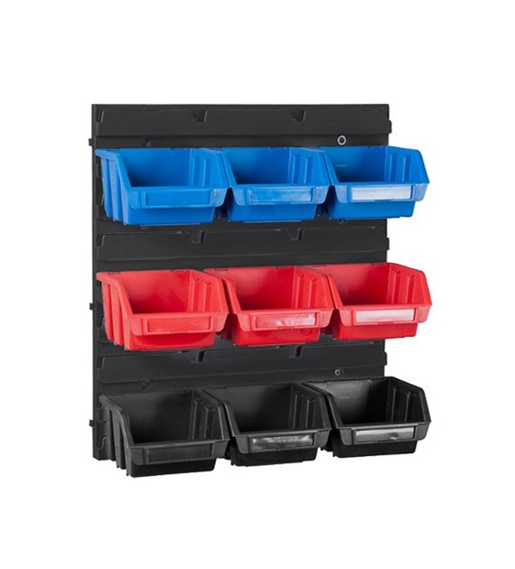 Tablica narzędziowa z płyty warsztatowej Fixing Wall SET 350 + pojemniki