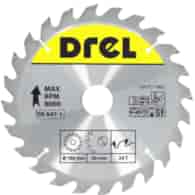 Piła tarczowa DREL CV do drewna ze spiekiem 190 x 30 mm 24T