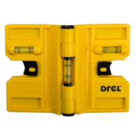 Poziomica z trzema libellami i magnesami do osadzania słupków DREL