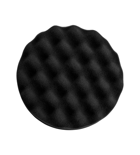 WAART Gąbka polerska czarna miękka karbowana 80mm na rzep