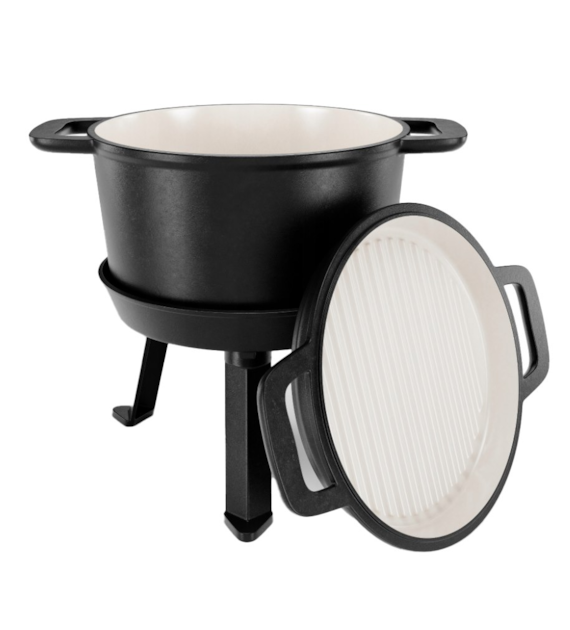 Garnek żeliwny EMALIOWANY  8 L - 3w1 DIAMANTO