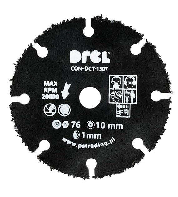 Tarcza z węglika spiekanego do mini pilarki 76 x 1,0 x 10 mm