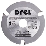 Piła tarczowa DREL CV do drewna ze spiekiem 115 x 22,2 mm 3T