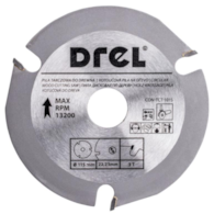 Piła tarczowa DREL CV do drewna ze spiekiem 115 x 22,2 mm 3T