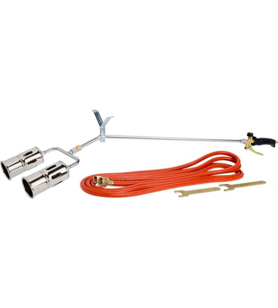 Palnik dekarski z podwójną dyszą 60 mm - lanca 600 mm, wąż 5 m