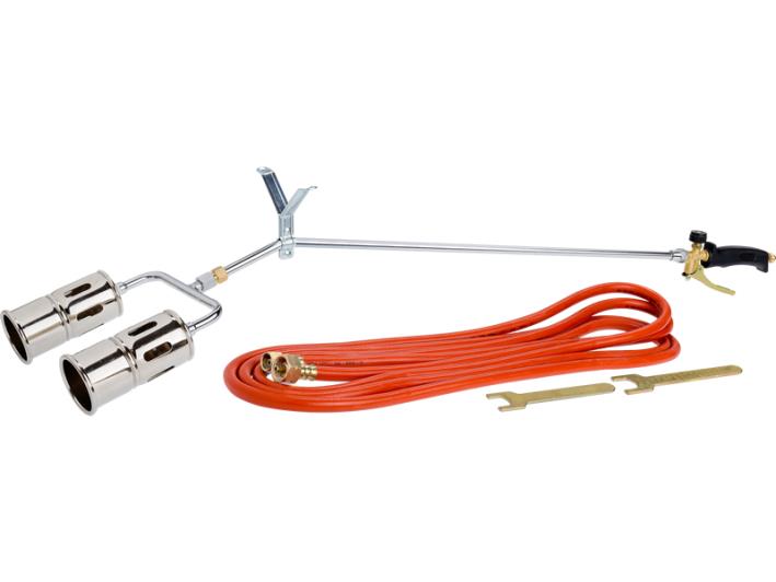 Palnik dekarski z podwójną dyszą 60 mm - lanca 600 mm, wąż 5 m