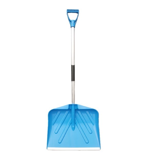 Łopata do śniegu plastikowa z trzonem aluminiowym prostym