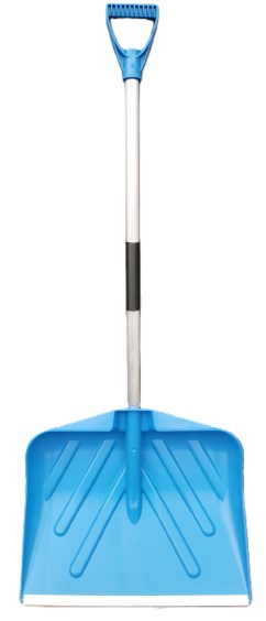 Łopata do śniegu plastikowa z trzonem aluminiowym prostym