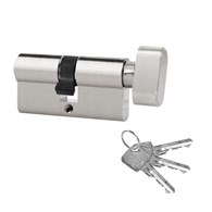 Wkładka drzwiowa LOB 50/50 gałką ARES nikiel