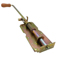 Zasuwa sprężynowa+drewno ocynk 480mm duża