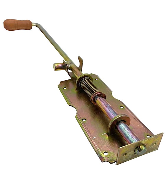 Zasuwa sprężynowa+drewno ocynk 480mm duża