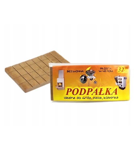 Rozpałka do grilla 32 kostki SZARA ECO