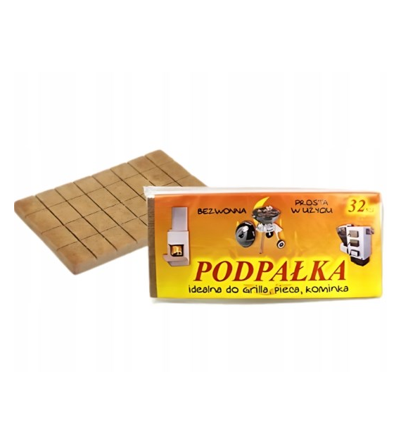 Rozpałka do grilla 32 kostki SZARA ECO