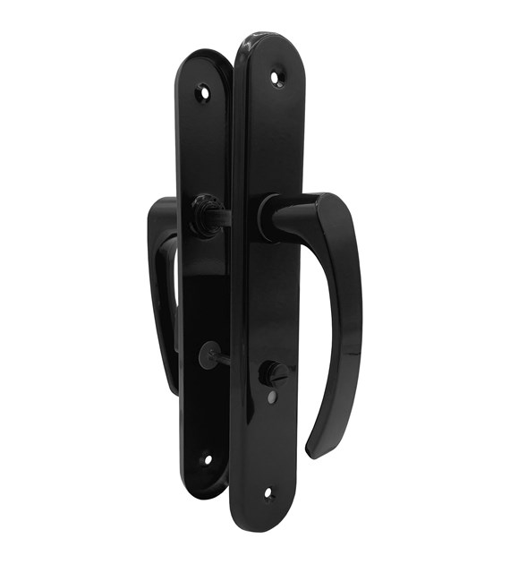 Klamka drzwiowa SEGER długi szyld 60 WC CZARNA