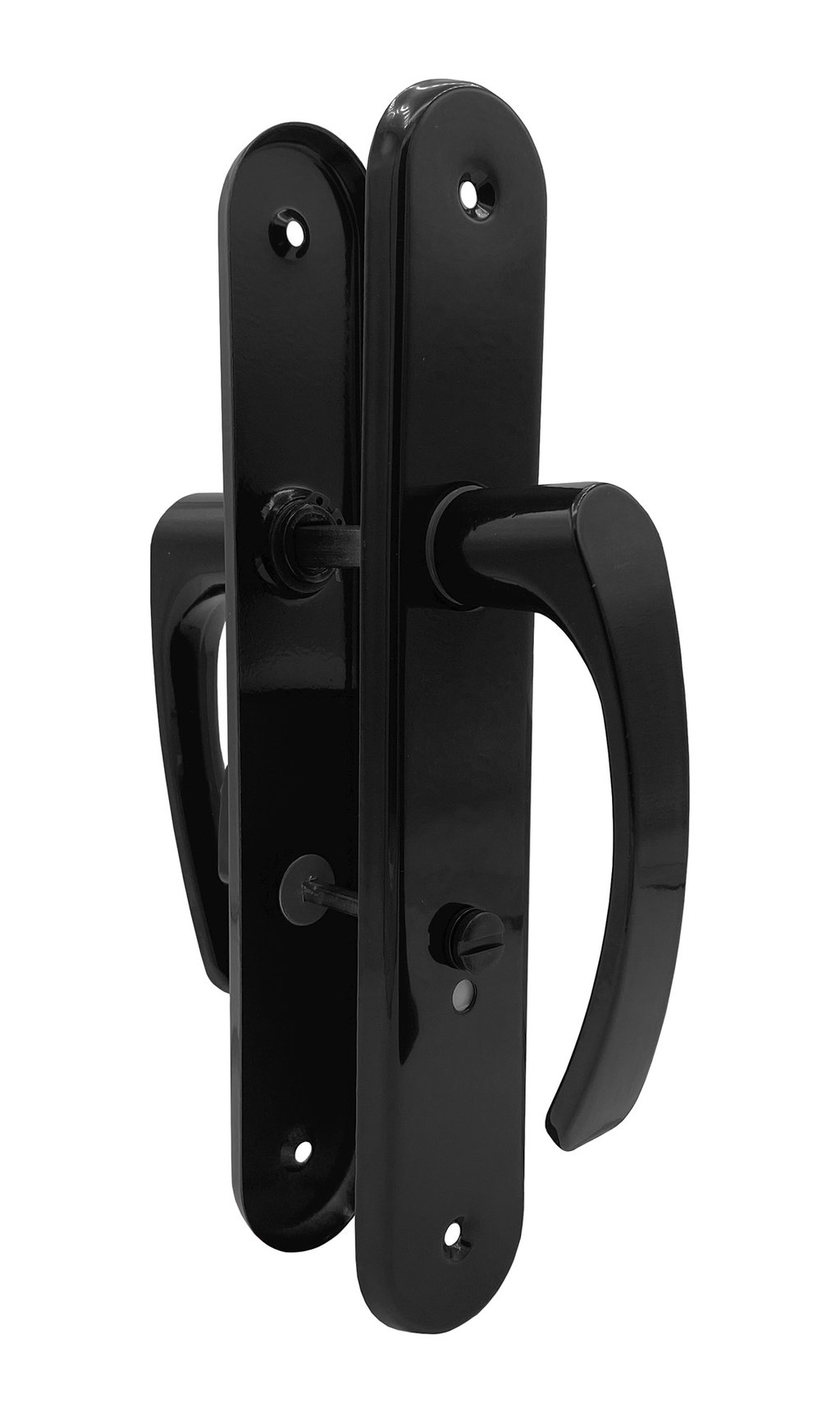 Klamka drzwiowa seger.długi szyld  60WC. CZARNA