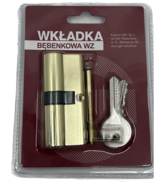 Wkładka drzwiowa GJM WZ-30/30 mosiądz