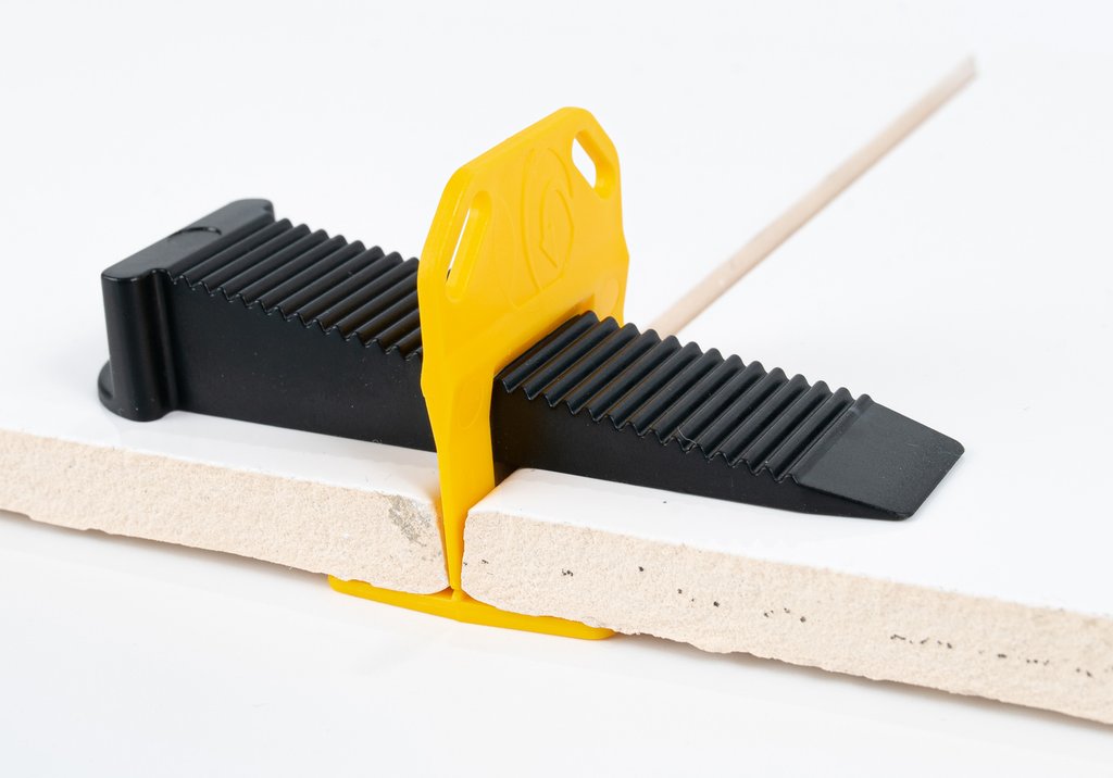 Zestaw do poziomowania płytek (wiaderko) klips 1,0mm-240szt, klin-80szt