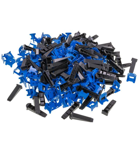 Zestaw do poziomowania płytek (wiaderko) klips 1,5mm-240szt, klin-80szt