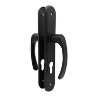 Klamka drzwiowa seger.długi szyld  60WKŁ. CZARNY