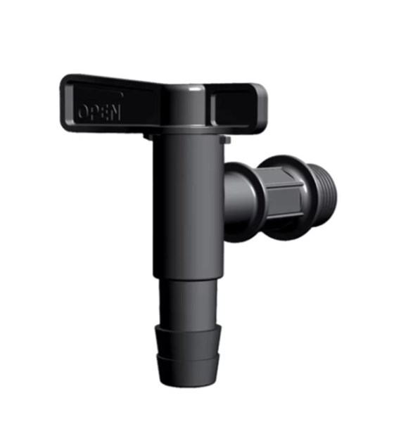 Kranik do zbiornika na wodę deszczową Cantap - czarny