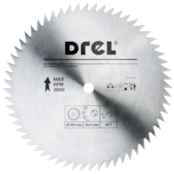 Piła tarczowa DREL CV do drewna 500 x 30 mm 60T