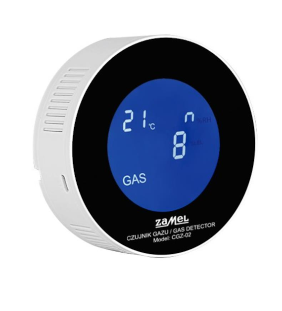 Czujnik gazu ziemnego, propan, butan 230V WI-FI, aplikacja TUYA ZAMEL