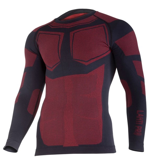 Koszulka termoaktywna czarno-czerwona  2XL/3XL , CE, LAHTI PRO