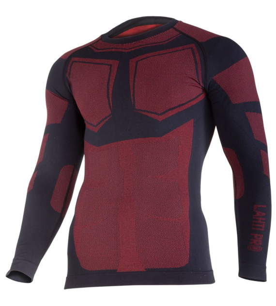 Koszulka termoaktywna czarno-czerwona  2XL/3XL , CE, LAHTI PRO
