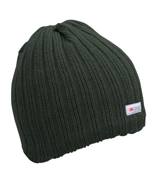 Czapka akrylowa z ociepliną THINSULATE - zielona 3M