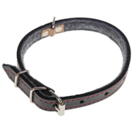 Obroża skóra 1,4 x 40cm czarna