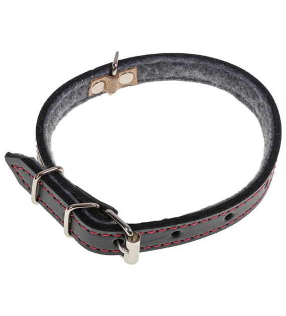 Obroża skóra 1,4 x 40cm czarna