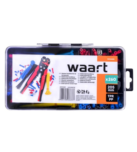 WAART Zestaw konektorów ze szczypcami do usuwania izolacji