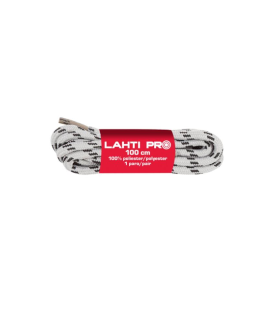 Sznurowadła okrągłe szaro - czarne 120cm LAHTI PRO
