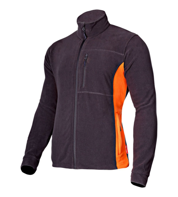 Bluza polarowo grafitowo - pomarańczowa  2XL  LAHTI PRO, CE